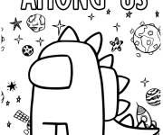 Coloriage Dinosaure Among Us
