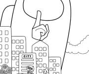 Coloriage Le silence Among Us
