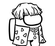 Coloriage Mini personnage Among Us 