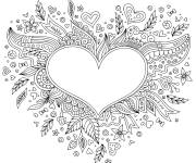 Coloriage Amour Coeur anti-stress