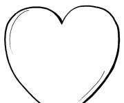Coloriage et dessins gratuit C&oelig;ur d'amour facile à imprimer