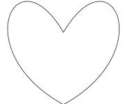Coloriage C&oelig;ur d'amour simple