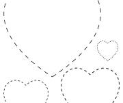 Coloriage Coeur d'amour &agrave; d&eacute;couper