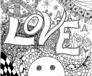 Coloriage Amour magique