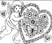 Coloriage Ange d'Amour