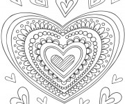 Coloriage Coeur d'Amour en couleur