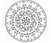 Coloriage Mandala Amour