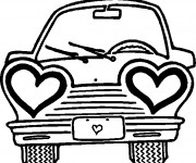 Coloriage Voiture Amoureux