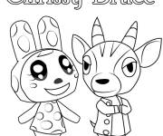 Coloriage Bruce et Chrissy Animal Crossing