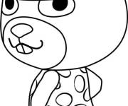 Coloriage Dini d'Animal Crossing