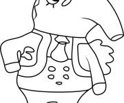 Coloriage Fourmilier résident d'Animal Crossing