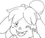 Coloriage Isabelle souriante
