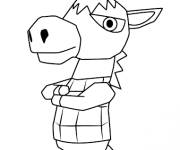 Coloriage l'&acirc;ne Animal Crossing