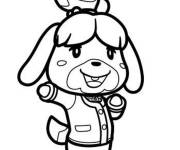 Coloriage La chienne shih tzu d'Animal Crossing