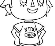 Coloriage Le joueur Animal Crossing