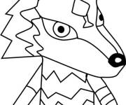 Coloriage Le loup Animal Crossing