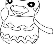 Coloriage Le pingouin Saupoudrer