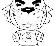 Coloriage Le tigre sportif