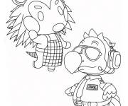 Coloriage Mabel et Wilbur d'Animal Crossing
