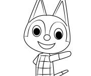 Coloriage Rudy le chat d'Animal Crossing