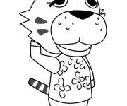 Coloriage Tigre habitant d'Animal Crossing