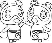 Coloriage Tom Nook habitant d'Animal Crossing