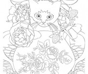 Coloriage Anti-Stress Chat mignon