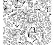 Coloriage et dessins gratuit Anti-Stress Papillon à imprimer