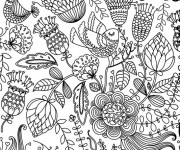 Coloriage et dessins gratuit Des Fleurs Anti-Stress à imprimer