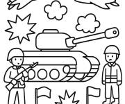 Coloriage Arm&eacute;e &agrave; motif