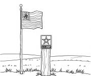 Coloriage Arm&eacute;e Am&eacute;ricaine
