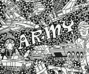Coloriage Arm&eacute;e anti-stress