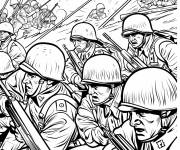 Coloriage Arm&eacute;e d&eacute;barque