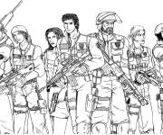 Coloriage Arm&eacute;e dessin&eacute;e &agrave; la main