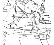 Coloriage Arm&eacute;e en action