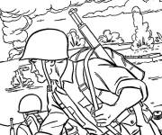Coloriage Arm&eacute;e et guerre mondiale