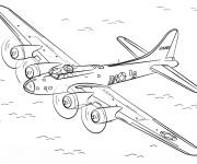 Coloriage Avion B-17