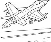 Coloriage Avion de chasse tres puissante