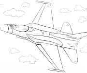 Coloriage Avion F-16