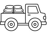 Coloriage Camion militaire avec un mod&egrave;le en couleurs