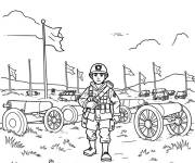 Coloriage Champ de bataille pour enfant