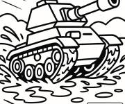 Coloriage Char de l'arm&eacute;e de terre