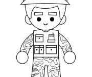 Coloriage et dessins gratuit Cher soldat de l'arm&eacute;e à imprimer