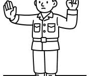 Coloriage Commandant de l''arm&eacute;e
