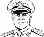Coloriage Commandant militaire