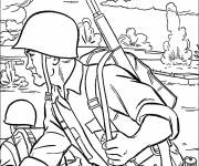 Coloriage D&eacute;barquement de l'arm&eacute;e