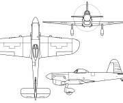 Coloriage Design d'une ancienne avion de l'arm&eacute;e de l'air