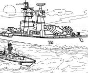 Coloriage Destoryer en bataille