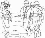 Coloriage et dessins gratuit Escouade de l'arm&eacute;e à imprimer