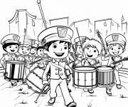 Coloriage Fanfare style arm&eacute;e